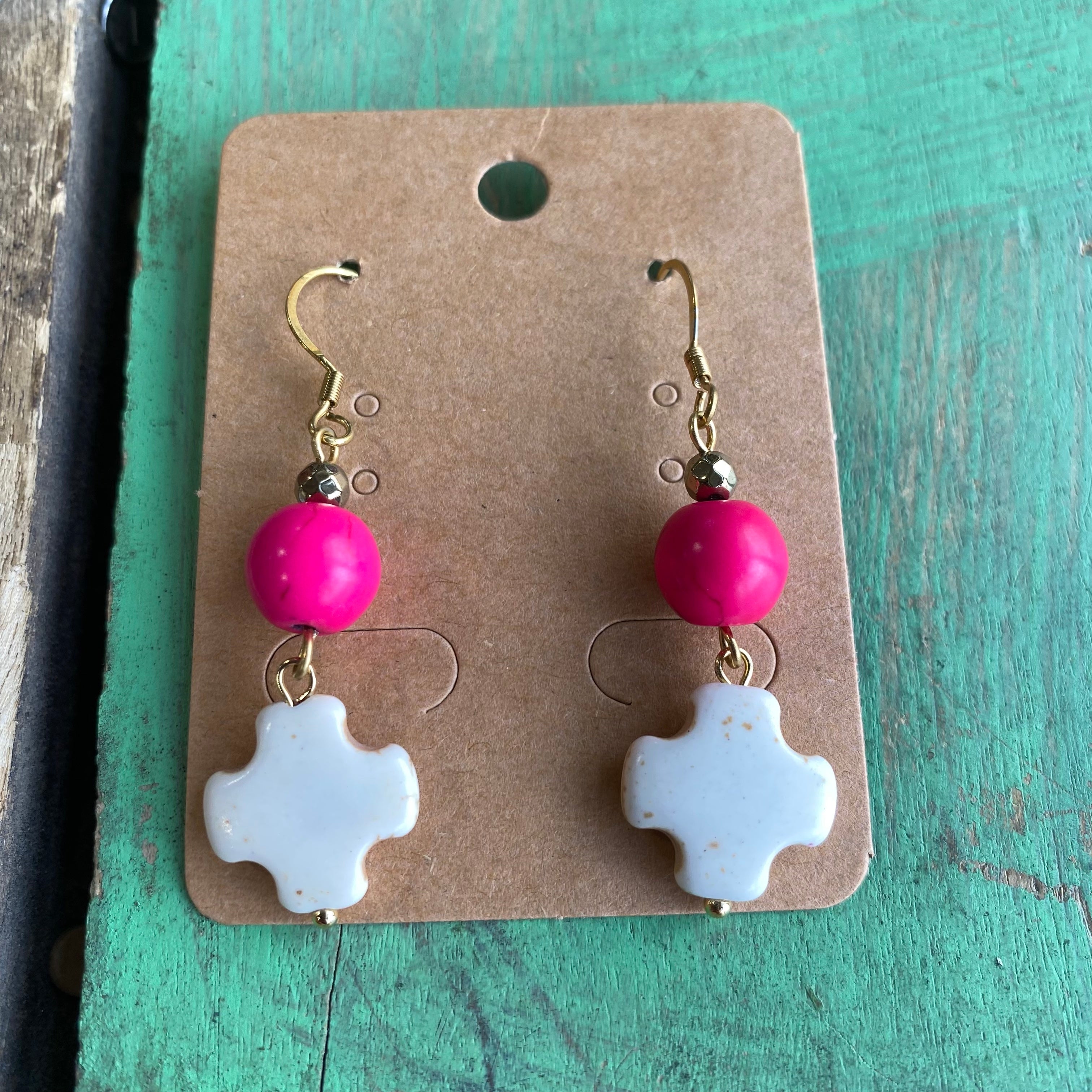 Hot Pink Faith Bracelet and Earrings Set
