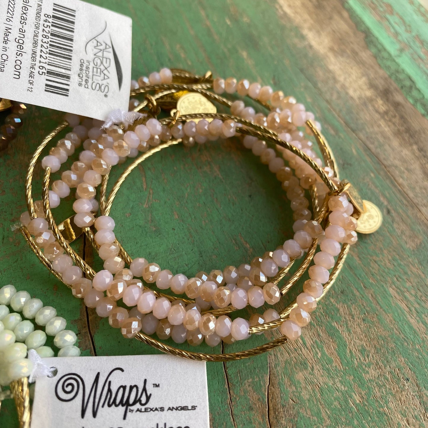 Gold Crystal Miraculous Protection Wrap Necklace or Bracelet