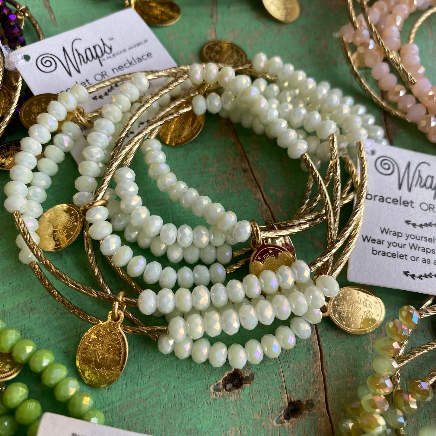 Gold Crystal Miraculous Protection Wrap Necklace or Bracelet