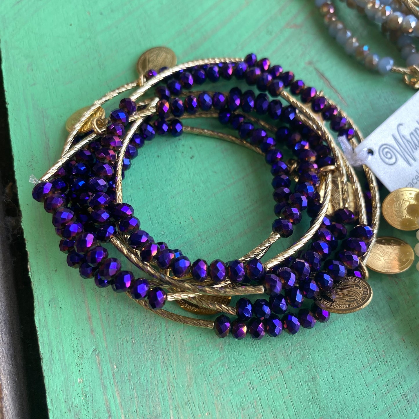 Gold Crystal Miraculous Protection Wrap Necklace or Bracelet