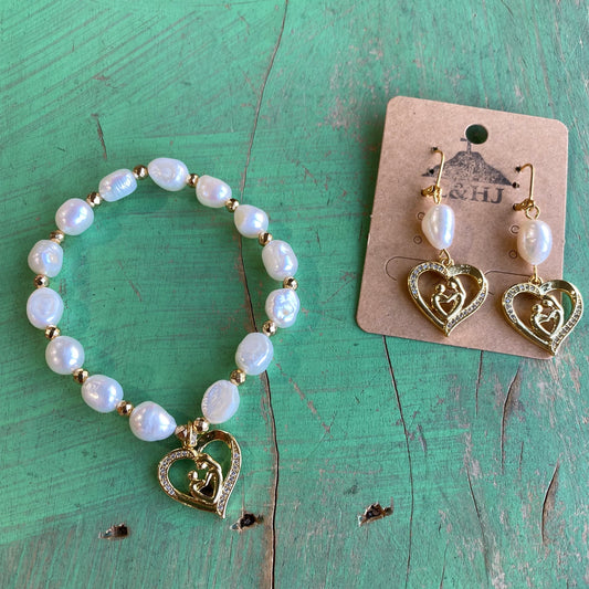 Always My Mom Bracelet and Earrings