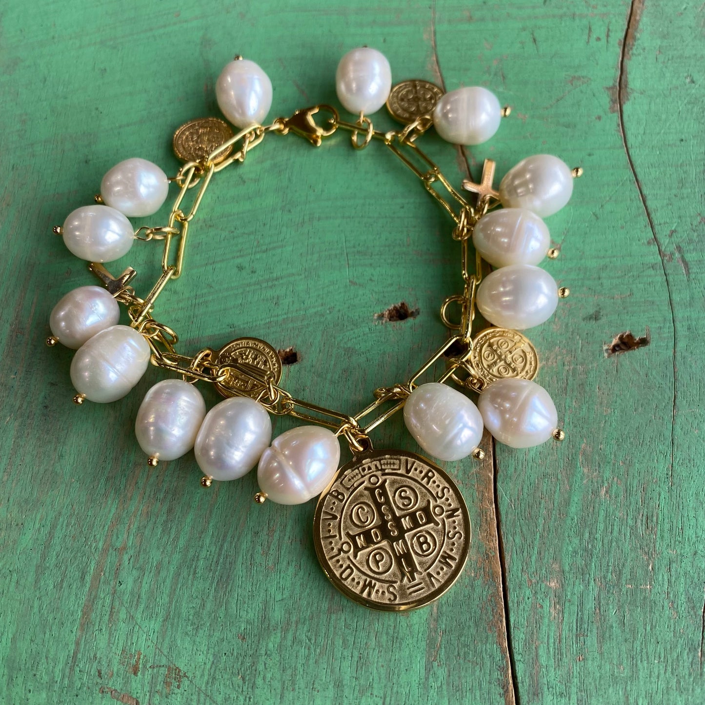 Freshwater Pearl Charm Bracelet