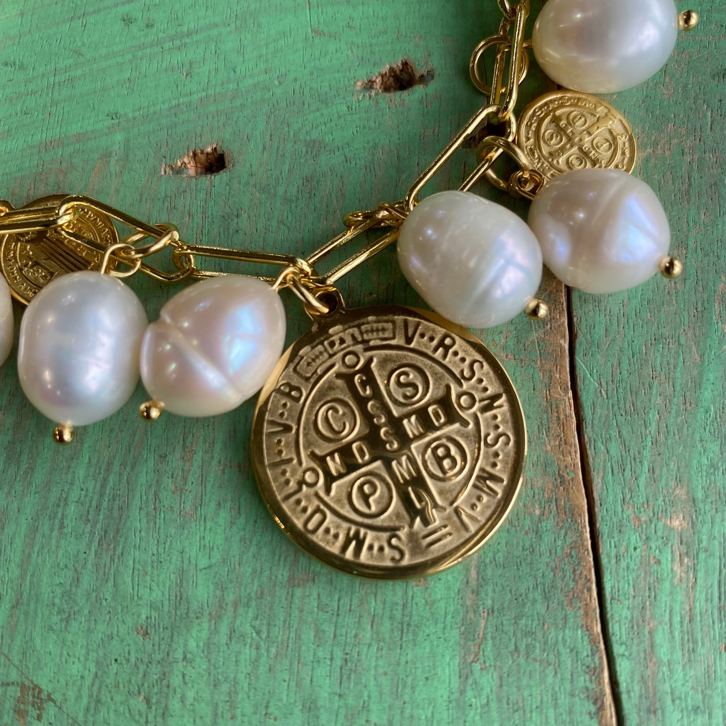 Freshwater Pearl Charm Bracelet