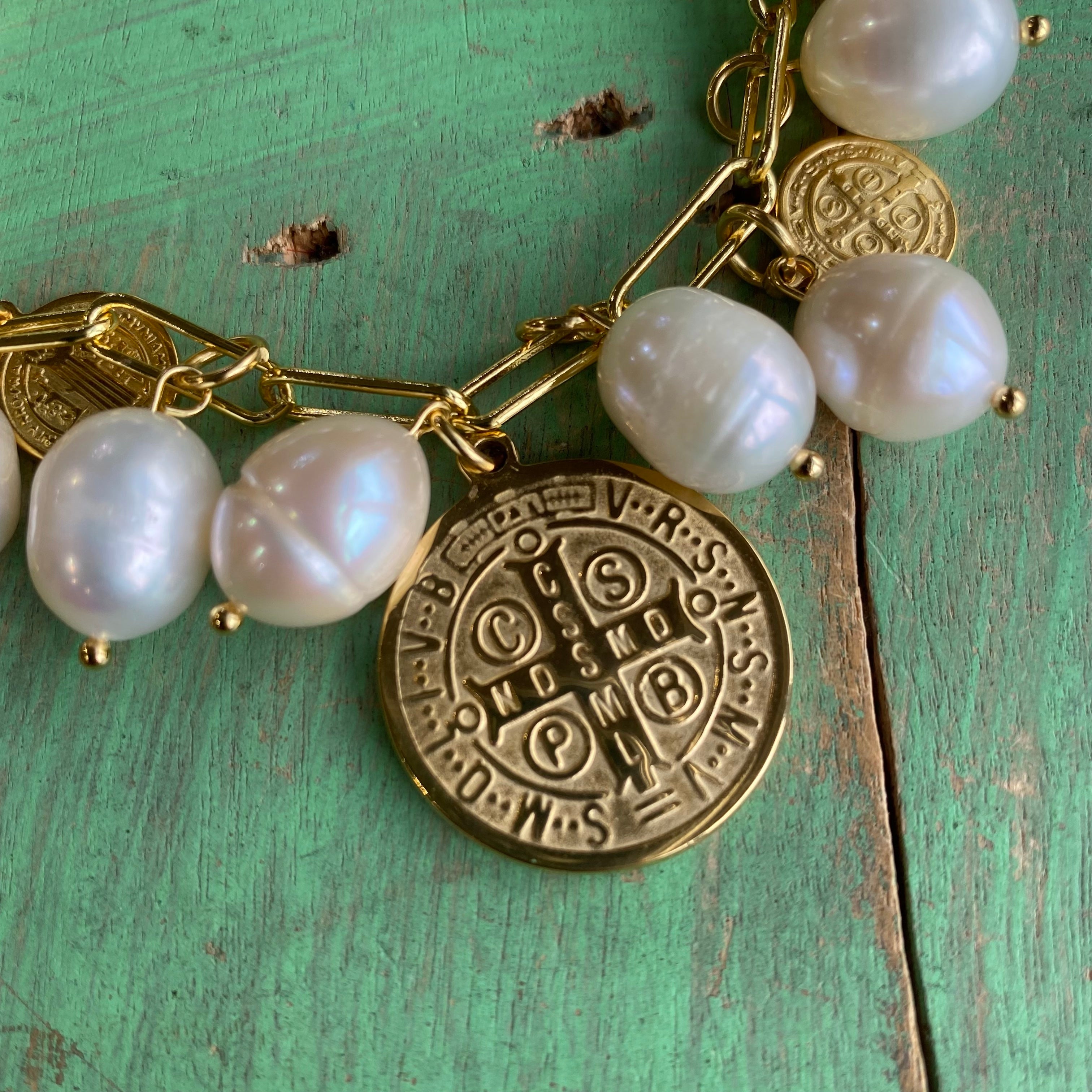 Freshwater Pearl Charm Bracelet