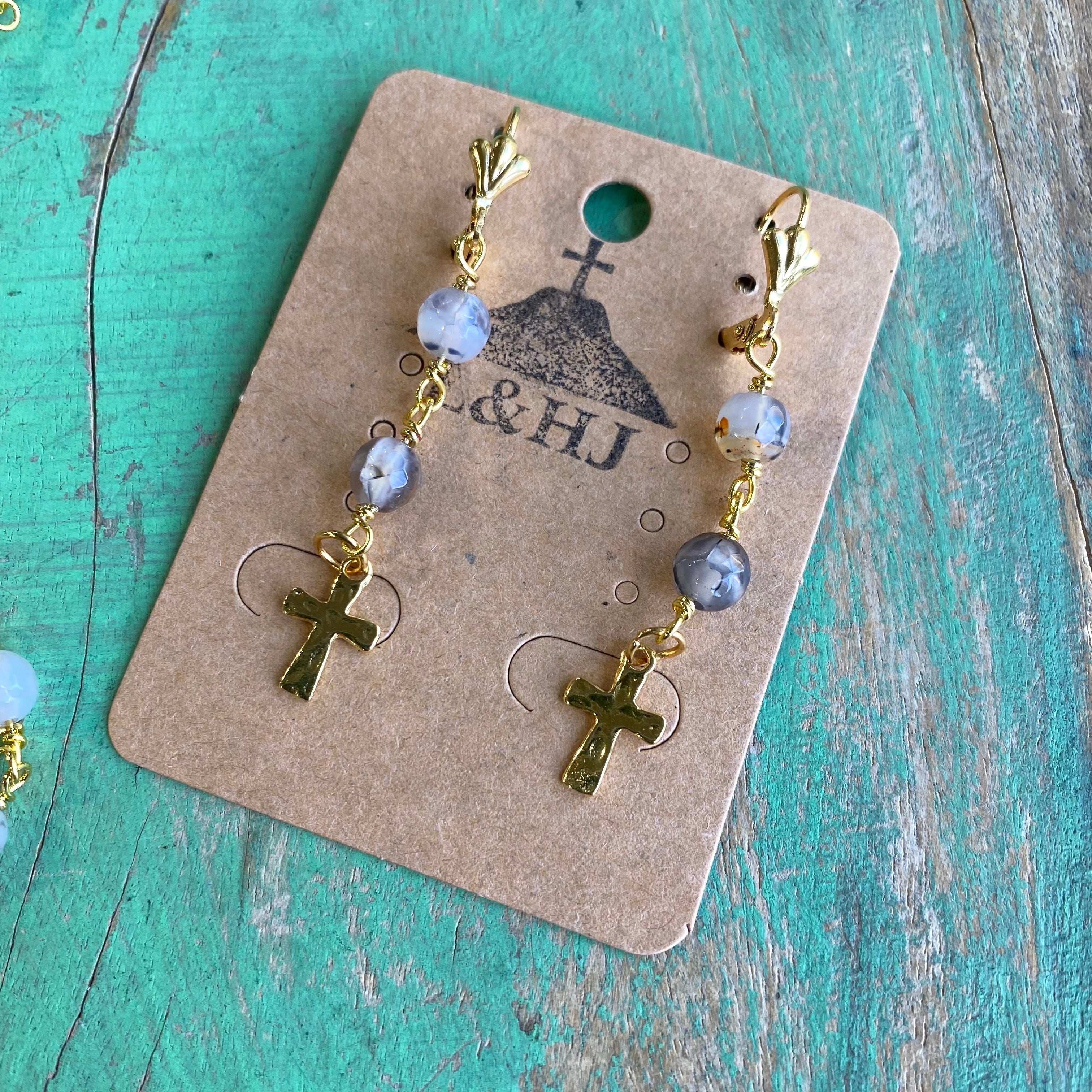 Matte Gold Plated OLG Necklace Set