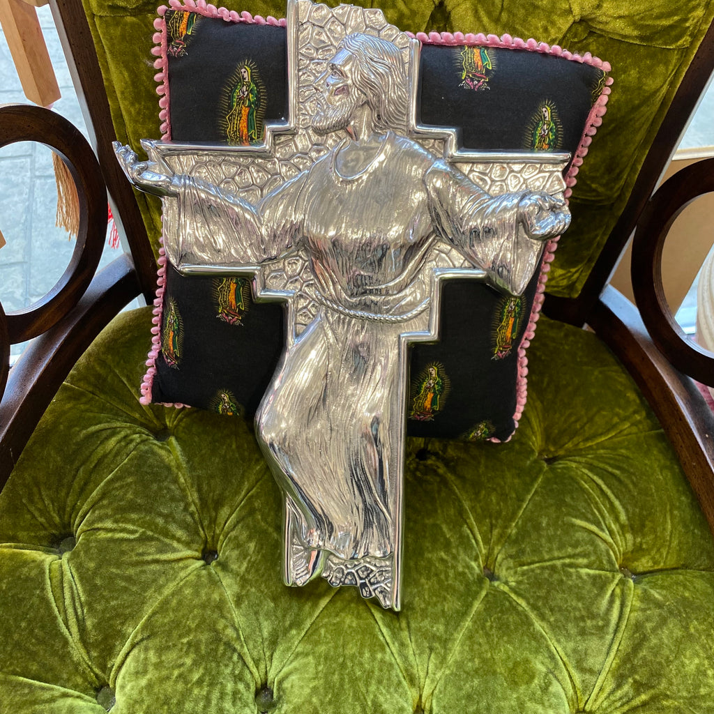 Pewter Jesus Wall Cross