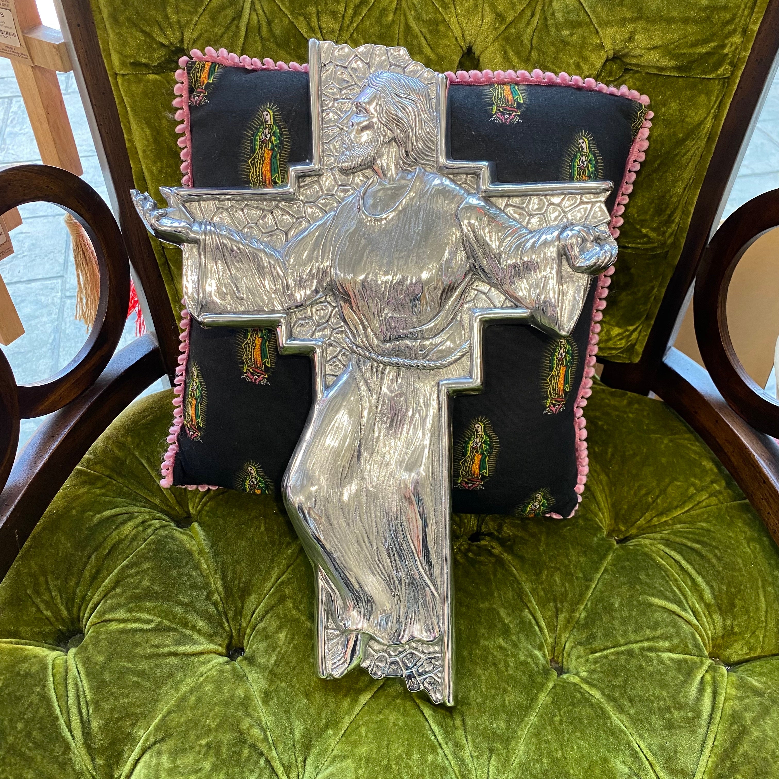 Pewter Jesus Wall Cross