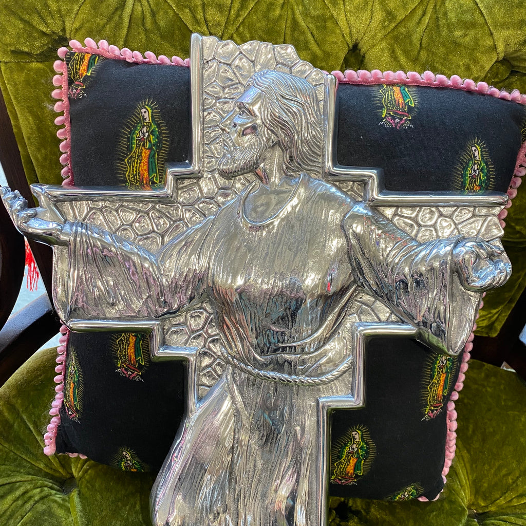 Pewter Jesus Wall Cross