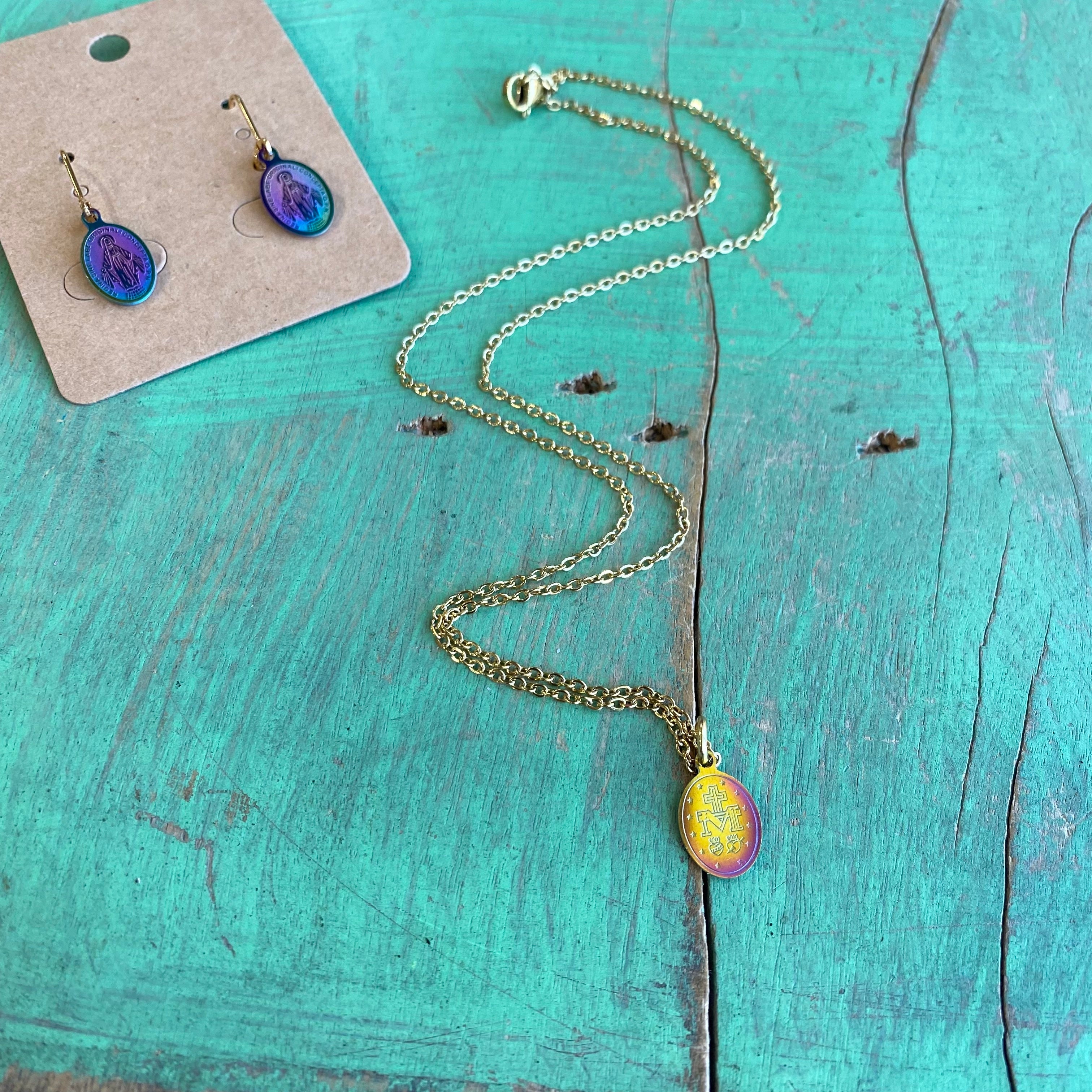 Iridescent Miraculous Medal Set