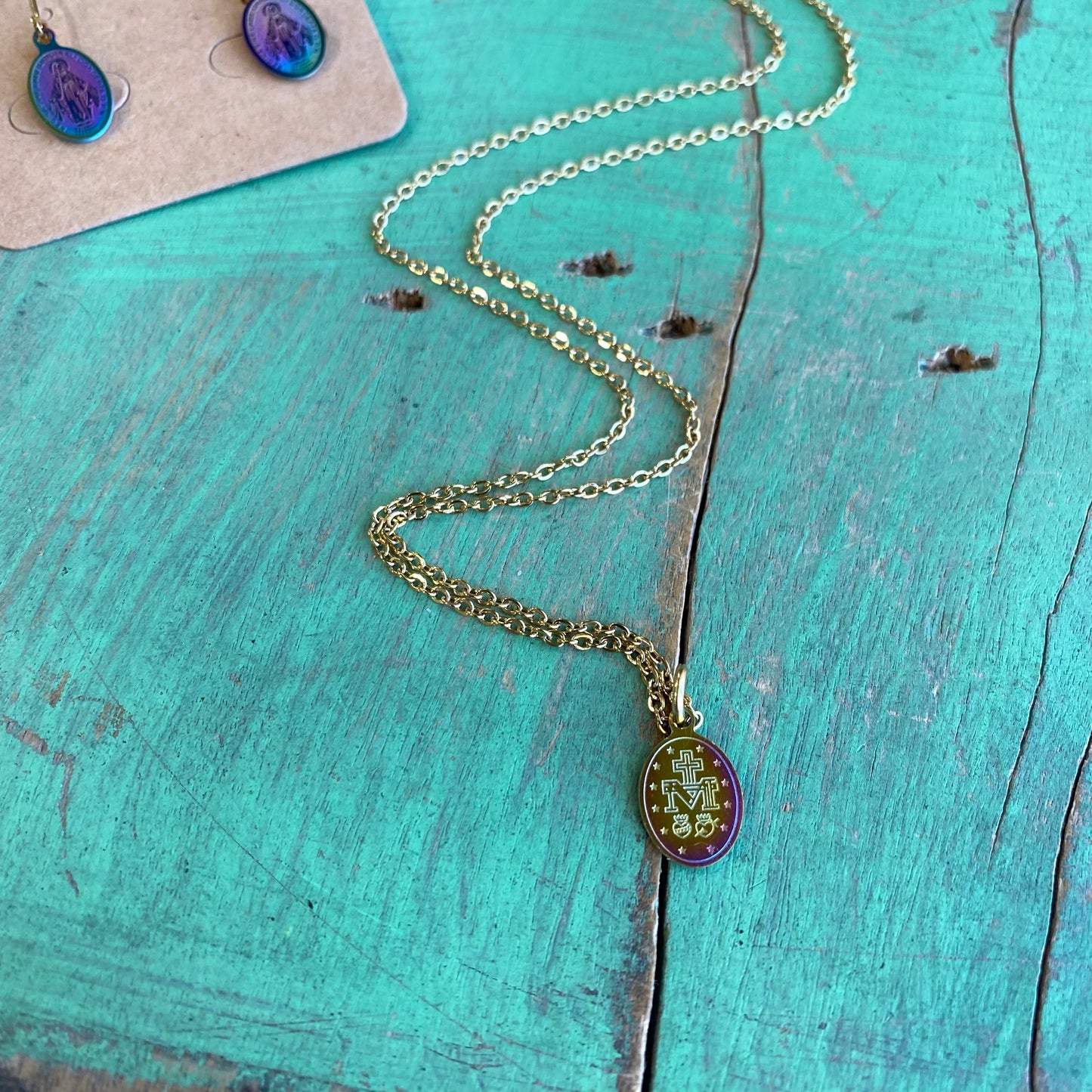 Iridescent Miraculous Medal Set