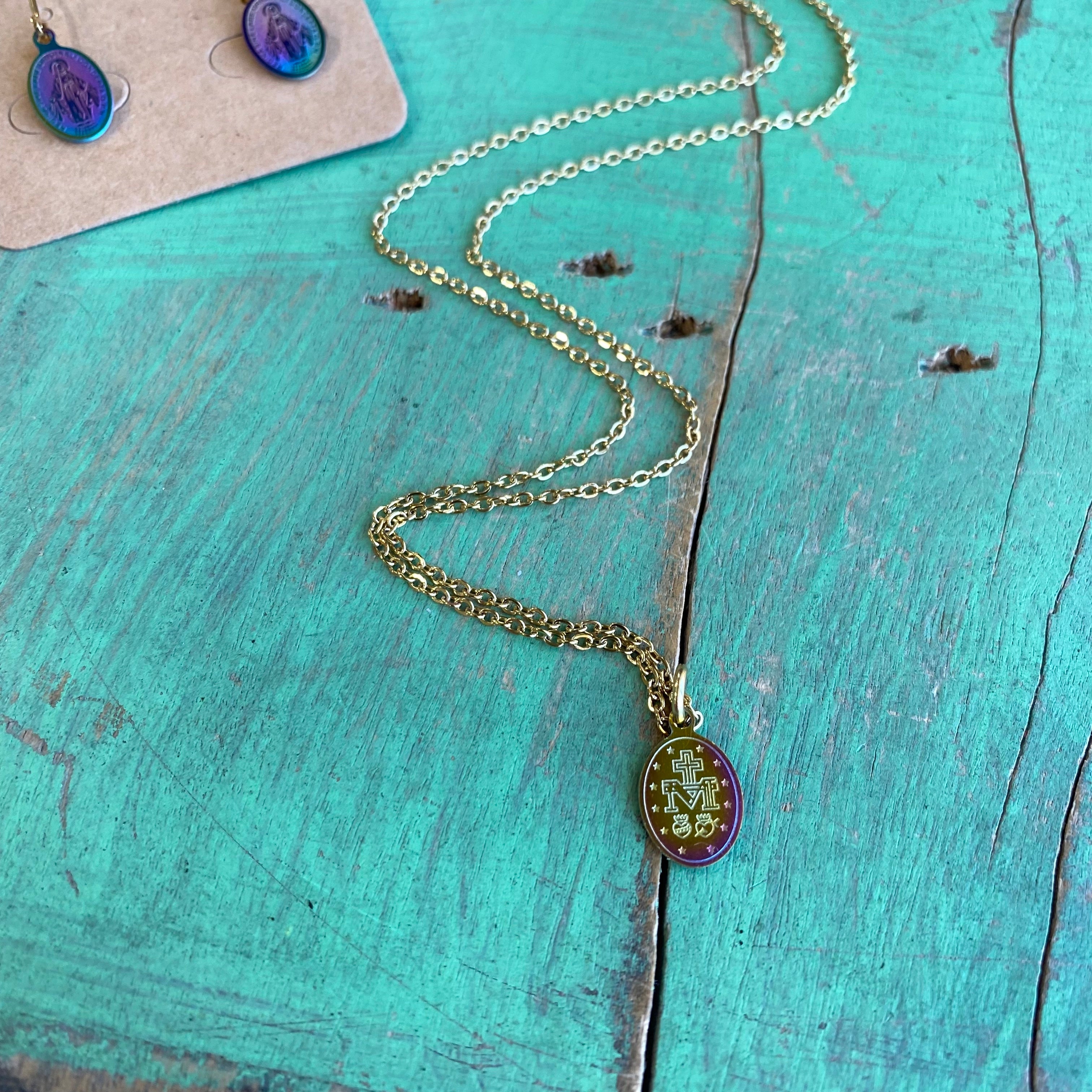 Iridescent Miraculous Medal Set