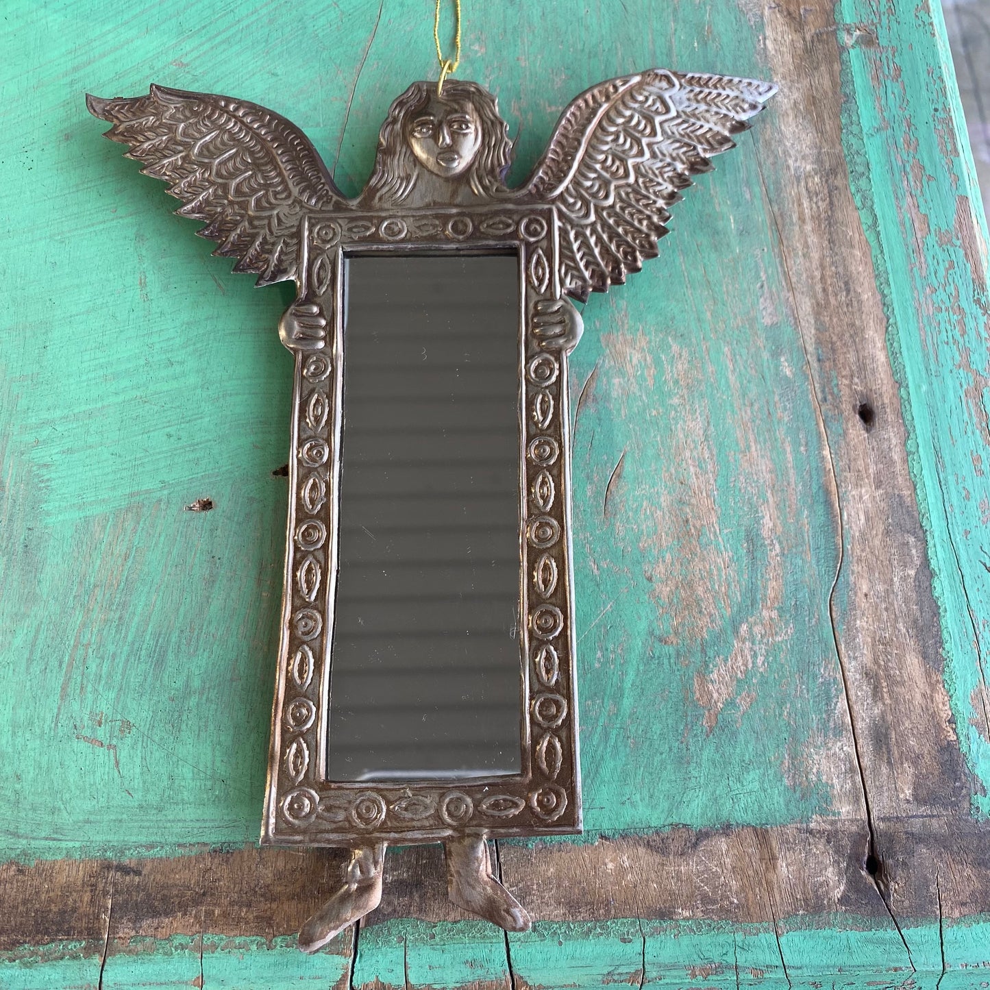 Angel Mirror Tin Ornament