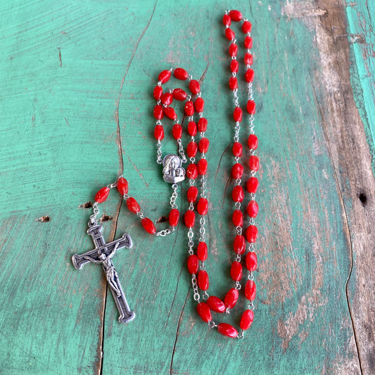 Italian Red Rosary