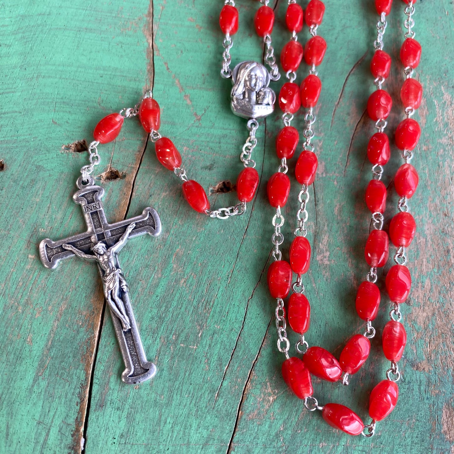 Italian Red Rosary