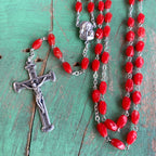 Italian Red Rosary