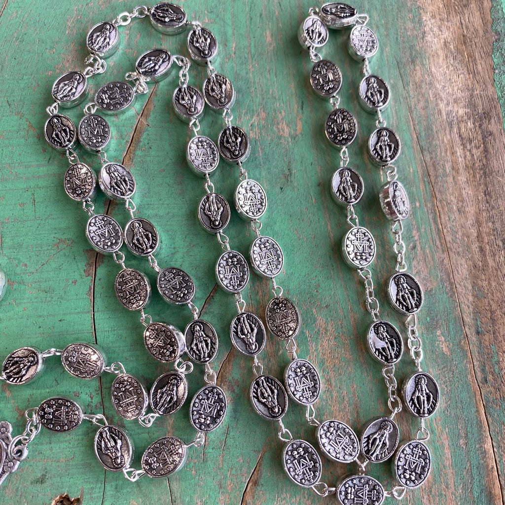 Miraculous Medal Beaded Rosary