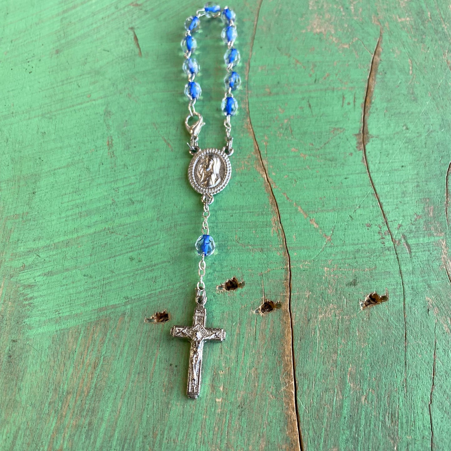 Ave Maria Clear Bead Decade Rosary