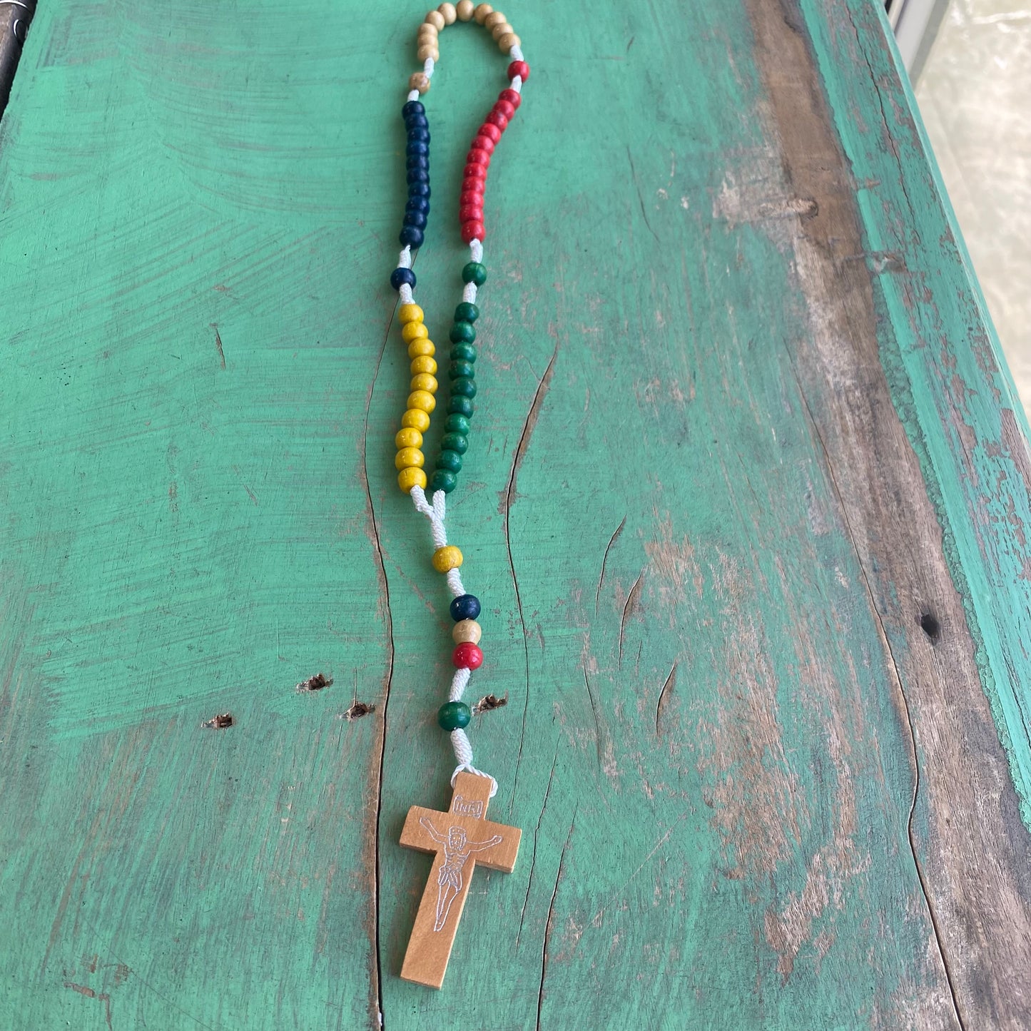 Multicolor Wood Rosary