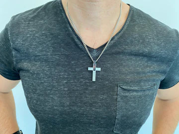 Men's I.D. Cross 24” Necklace