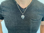 Silver Shield Cross Psalm 144:1 Necklace