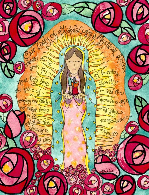 Our Lady of Guadalupe Mystical Rose Artwork
