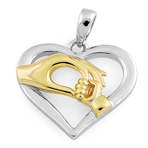 Mom and Me Heart Pendant