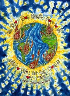 St Catherine of Siena World on Fire Artwork