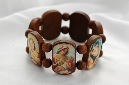Seven Madonnas Colorful Wood Bracelet