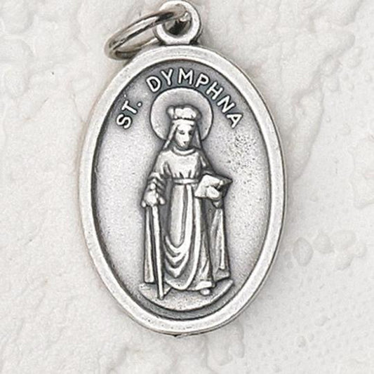 St Dymphna Oval Italian Medal (Stress)