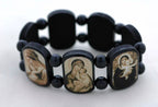 Seven Madonnas Black Wood Bracelet