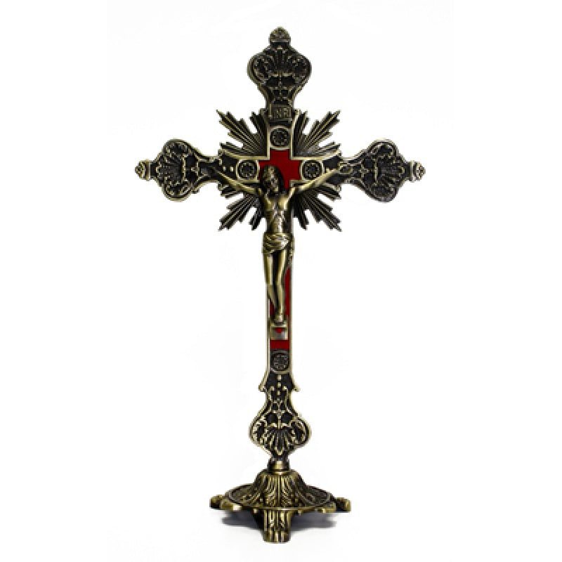 Bronze 9" Standing Crucifix