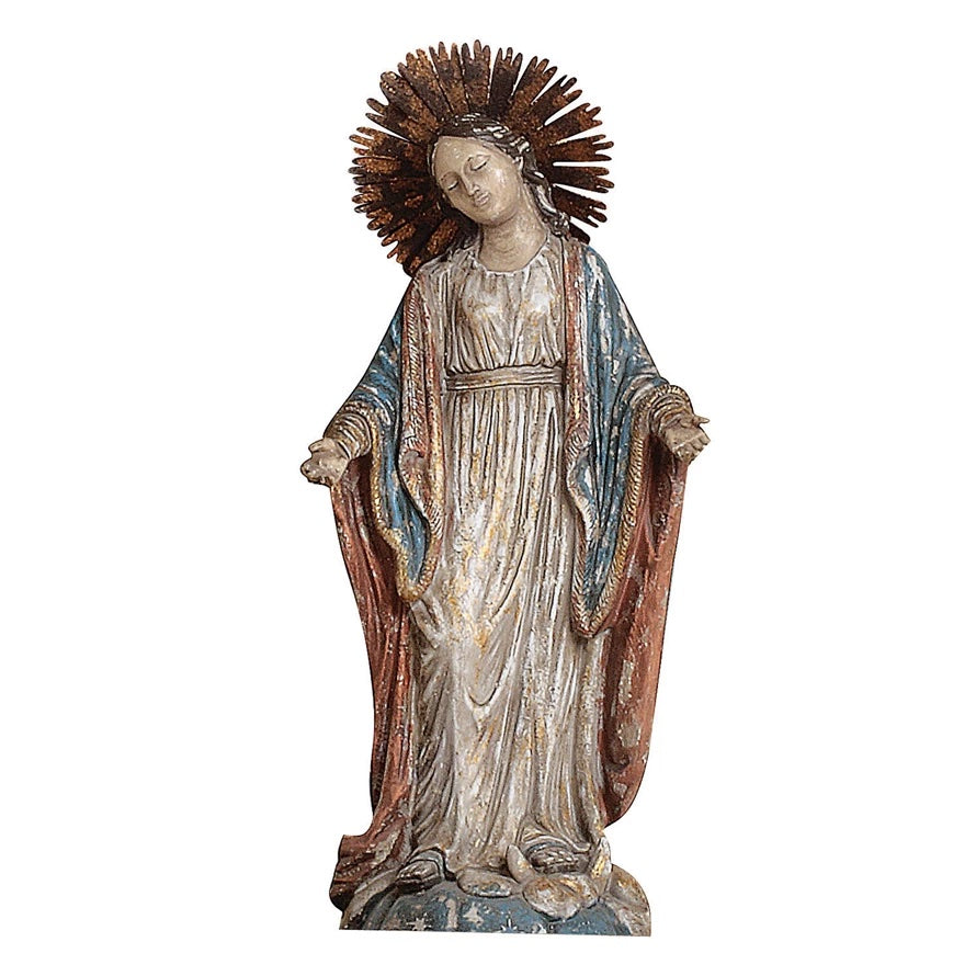 27.5" Virgin Mary Statue with Radiant Crown