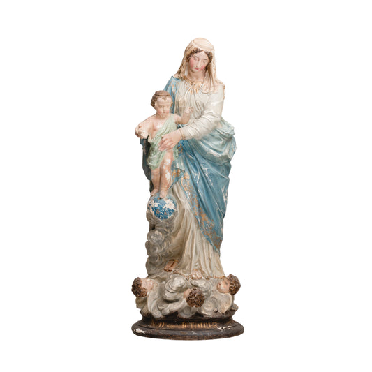 35" Madonna and Child Vintage Inspired Statue