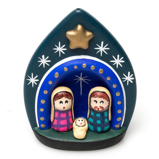 Blue Stars Dome Nativity