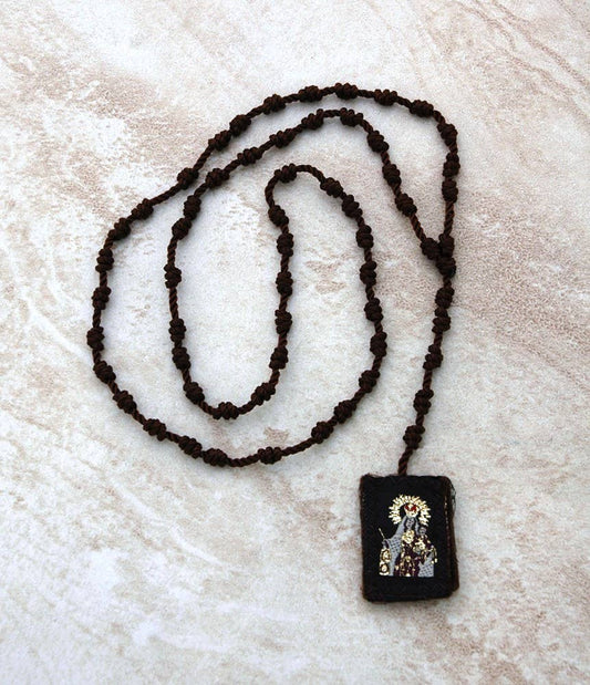 Knotted Cord Rosary with Scapular