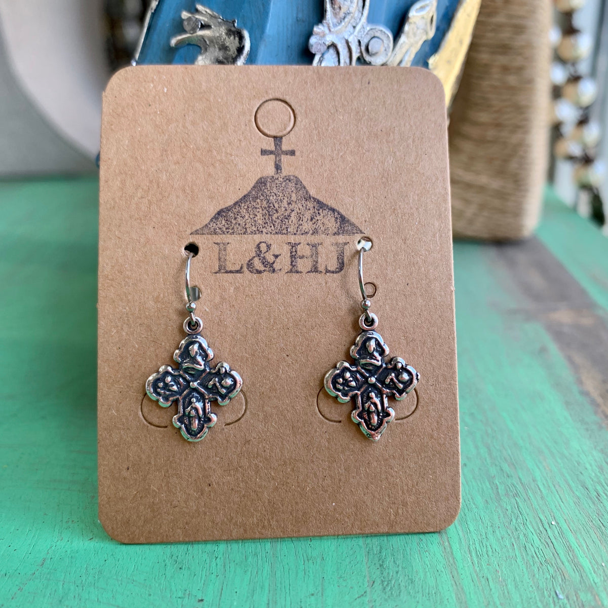 5 Way Cross Necklace and Earrings