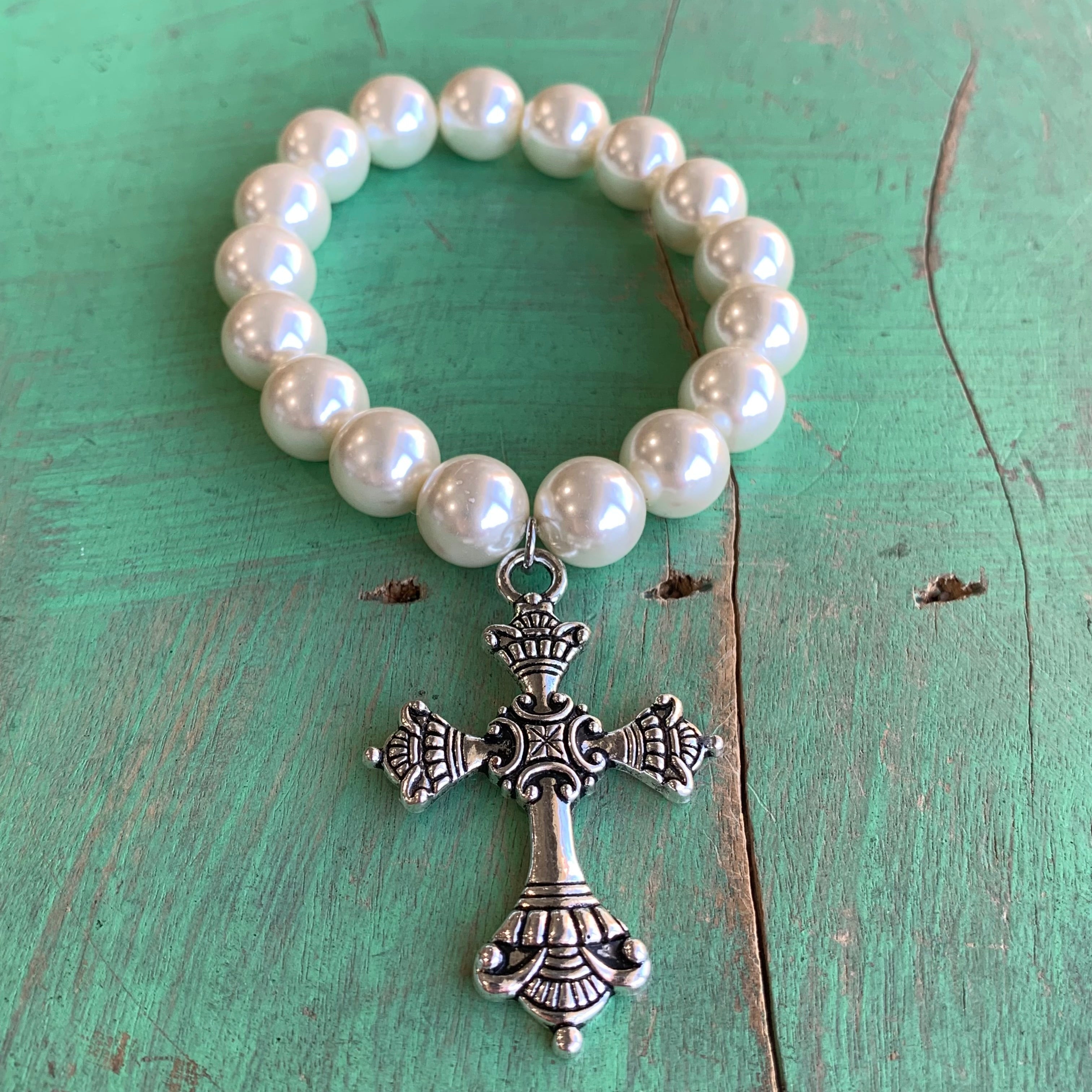 Pearl Faith Bracelet and Earring Set