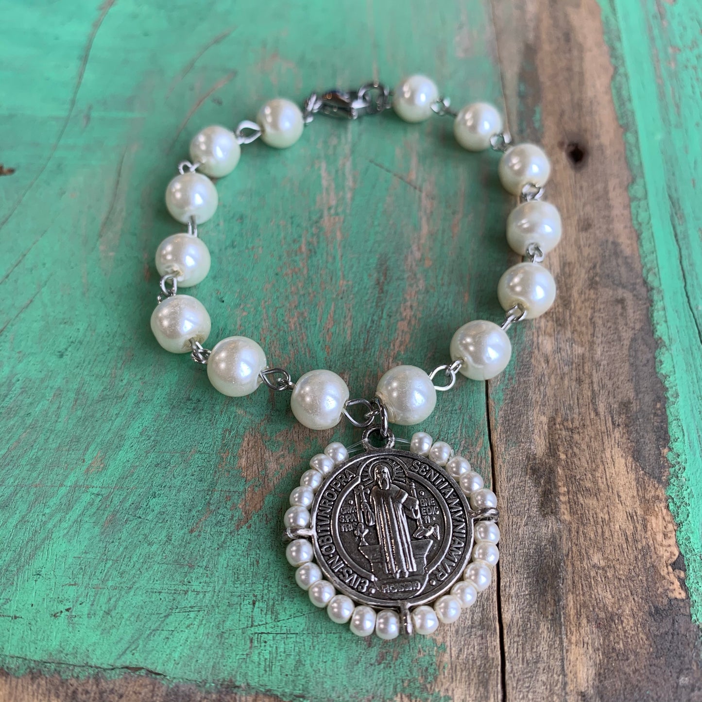 Pearl St Benedict Bracelet and Earrings