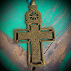Big Brass Medals on Howlite Beaded Chain
