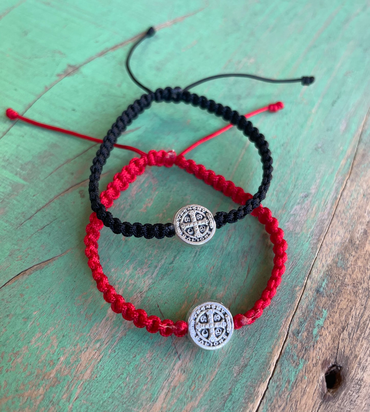 Kids St Benedict Adjustable Cord Bracelet