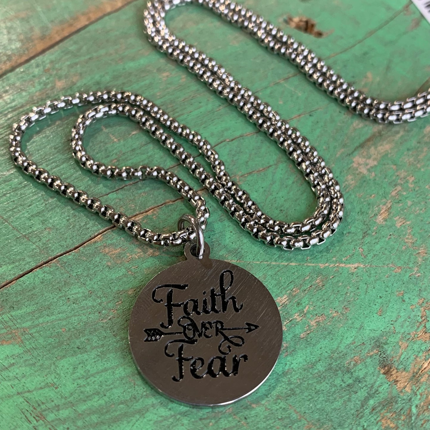 Faith Over Fear Necklace and Earrings