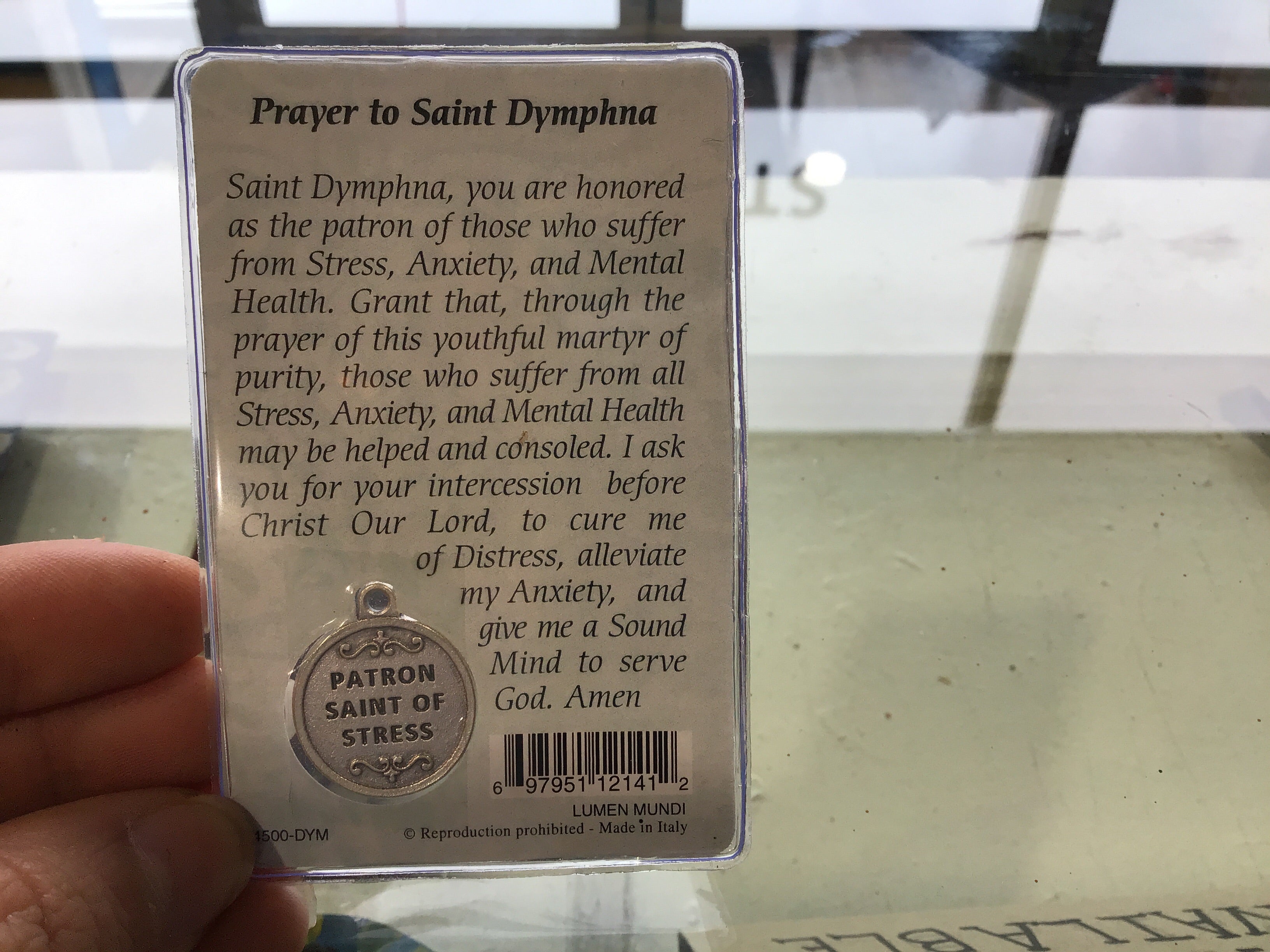 Healing Saints Prayer Cards with Medals
