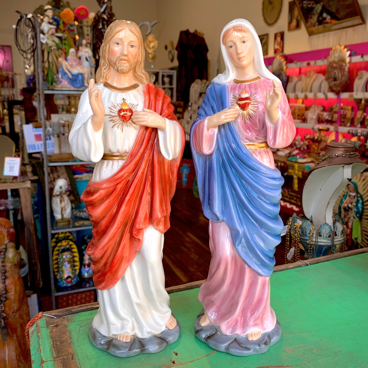 12" Sacred Heart and Immaculate Hearts of Jesus and Mary