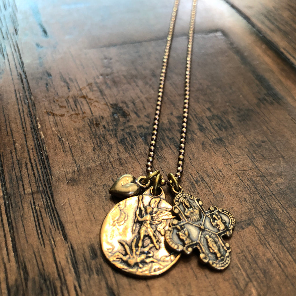 Bronze Saint Necklace