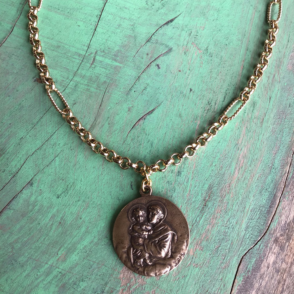 Long Gold Faith Necklace