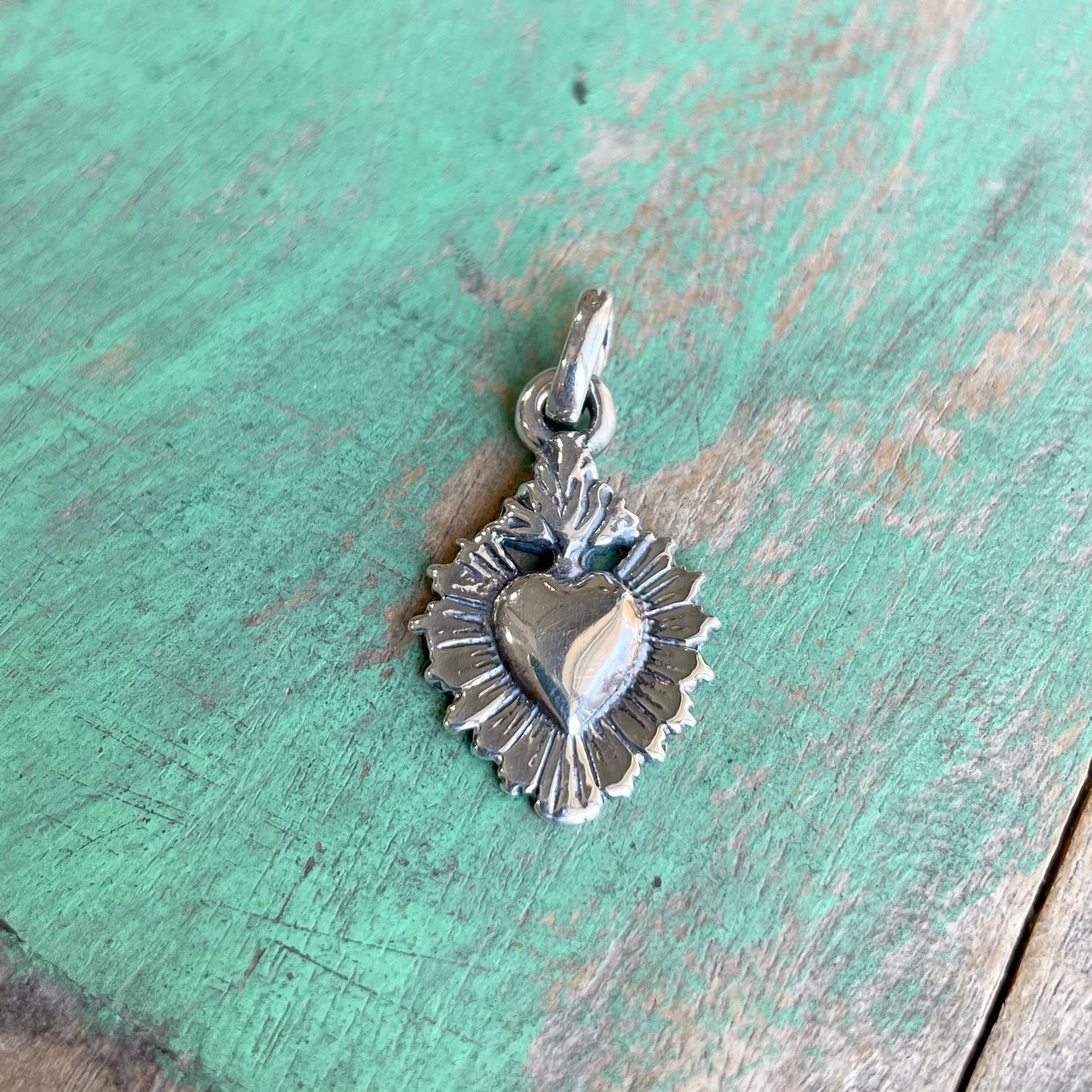 Sterling Silver Small Sacred Heart