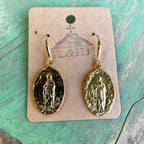 Gold Plated Religious Earrings