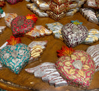 Milagros Corazon with Wooden Wings