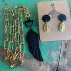 Angel Wing Necklace and Earrings