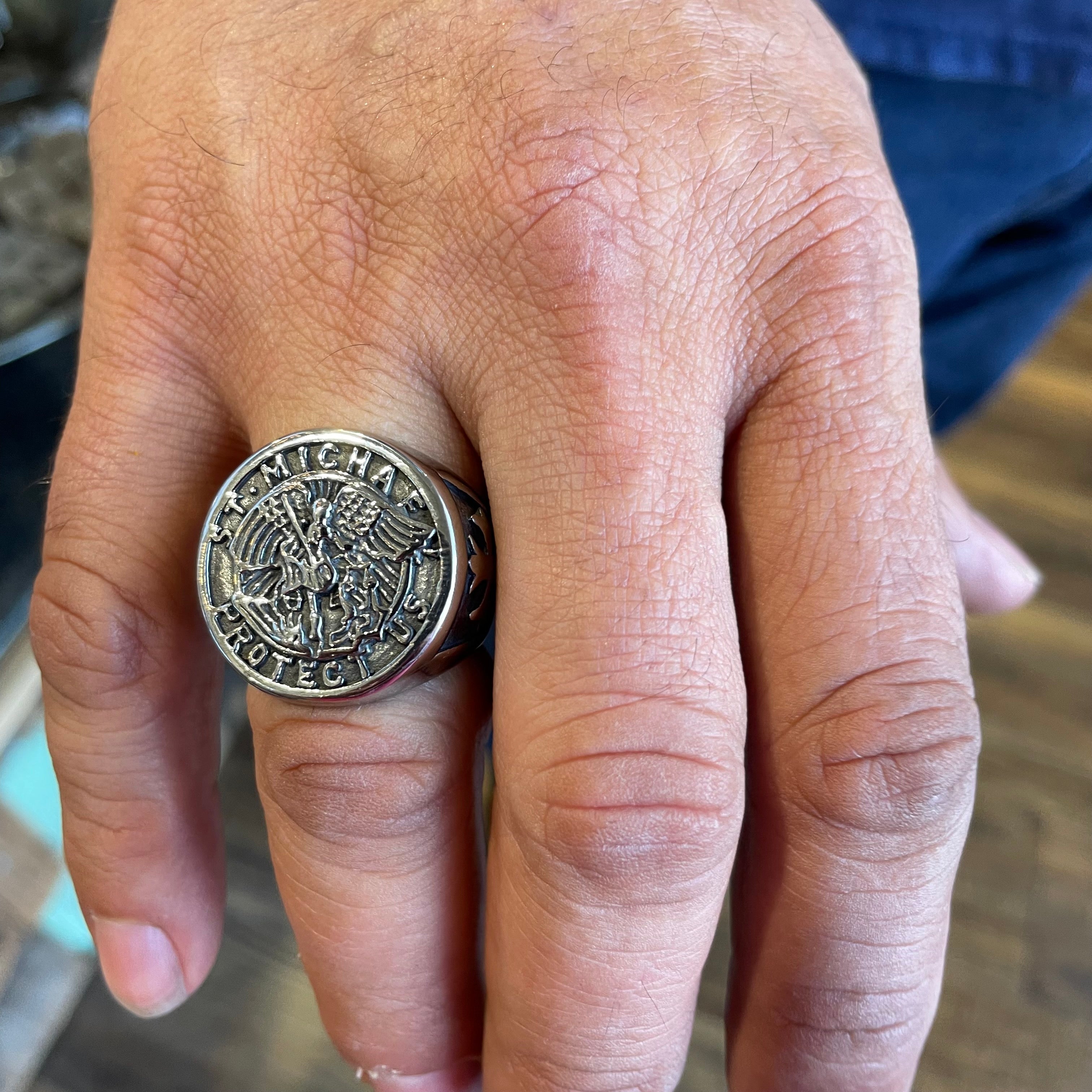 St Michael 1” Round Ring